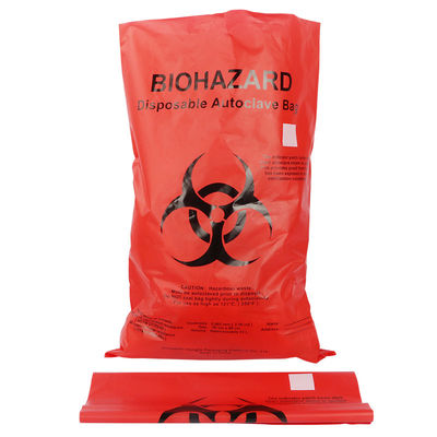 品質  PP HDPE LDPE Biohazard Plastic Bags For Hospital Medical Waste 工場