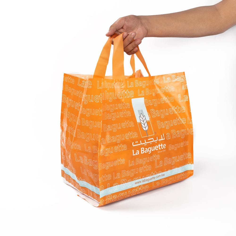 正方形の底が付いている注文の印刷されたロゴの多PEのプラスチック買い物袋