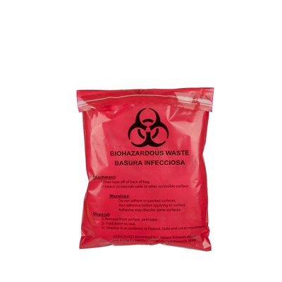 Convinentは2ミルの貼り付け用のBiohazardの赤い医学の無駄28 x 38 Cmを袋に入れる