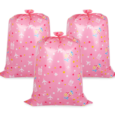 休日のクリスマスのピンクの平らなジャンボ プラスチック ギフトはCMYKの印刷を袋に入れる